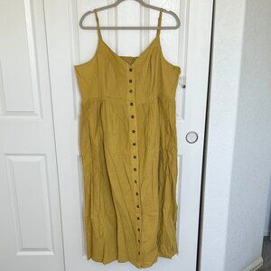 Modcloth Mustard Midi Dress